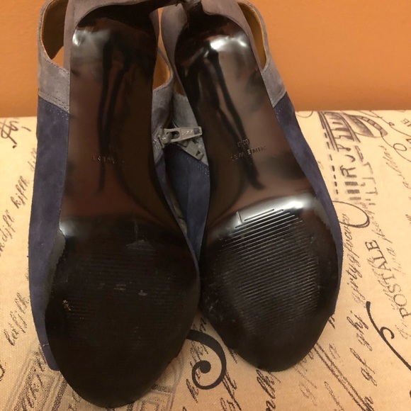 Nine West Suede peep toe ankle booties - Picture 6 of 8